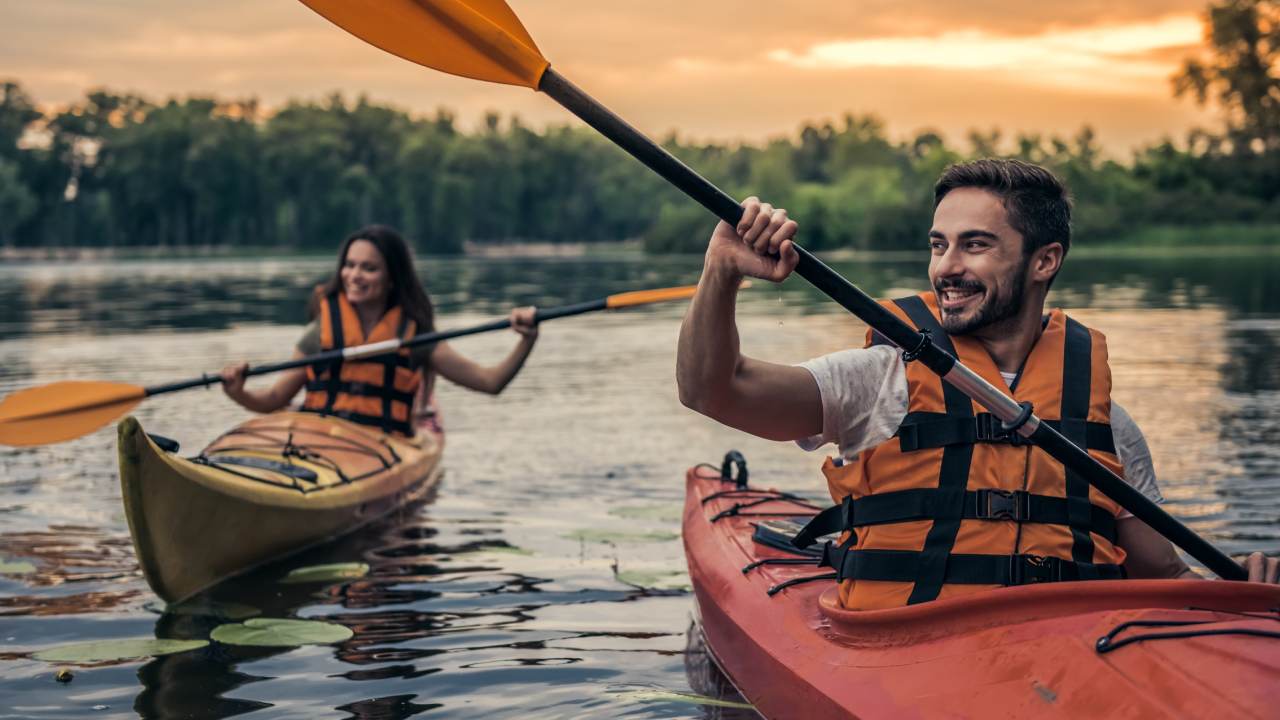 Couple Kayaking